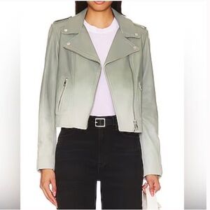 Blank NYC Mint Vegan Leather Moto Jacket